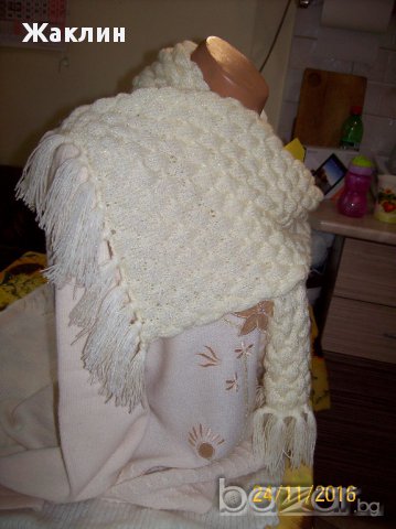 Шал, шал-снуд - ръчна изработка, снимка 9 - Шапки - 16544729