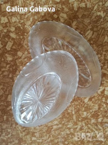 Стъклени чинийки, снимка 2 - Чинии - 25609680