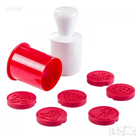 Голям Коледен печат с 6 печати сменящи форми за бисквитки фондан украса , снимка 3 - Форми - 24068058