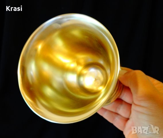  Бронзова чаша за вино,бокал. , снимка 2 - Антикварни и старинни предмети - 25865555