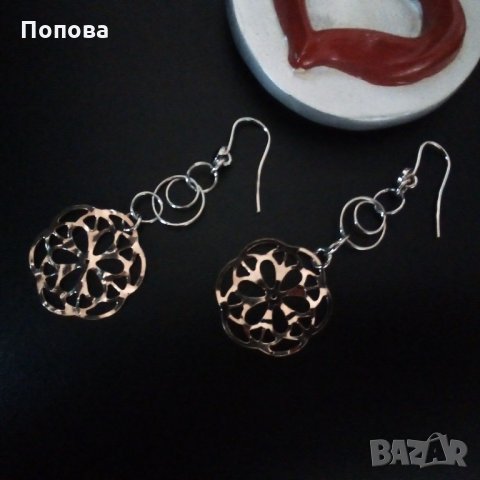 Италиански сребърни обеци -2, снимка 2 - Обеци - 25290667