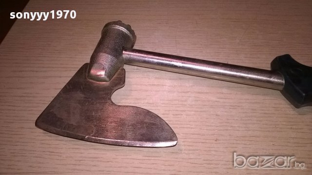 антика брадва/чук за месо или друго-33х12см, снимка 4 - Градински инструменти - 18052916