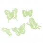 Светещи в тъмното пеперуди 8 бр. луминисцентни , фосфорни пеперуди , декорация стая, снимка 2