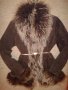  Палто от  естествена кожа с вата и яка  и маншети от тибетски як, снимка 1 - Палта, манта - 23039085