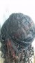 Нова черна Афро с тъмно кестеняви кичури перука 50 см  - мод.81, снимка 8