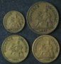 лот 4 монети от 50 сантима, 1 и 2 франка 1921-1925, Франция, снимка 2