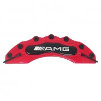 Капаци за спирачни апарати MERCEDES AMG червени  комплект, снимка 3 - Аксесоари и консумативи - 25543441