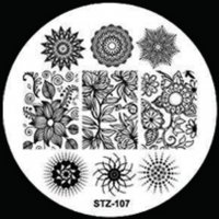 кръгла плочка / щампа шаблон за печат на нокти STZ-107, снимка 1 - Продукти за маникюр - 23169970