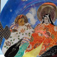 Японска декоративна чиния, снимка 2 - Антикварни и старинни предмети - 23184976