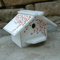 дървени рисувани къщички за птици, снимка 5 - Други - 14278090