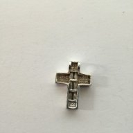  Сребърна висулка  кръст с бели цирконий - сребро проба 925, снимка 3 - Колиета, медальони, синджири - 16744992