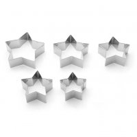 Метални форми за сладки Звезди резци за тесто форми за меденки, снимка 3 - Домашни потреби и битова химия - 22401601