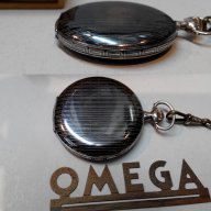 Джобен часовник OMEGA - сребро,ниело ОМЕГА, снимка 9 - Джобни - 16453348