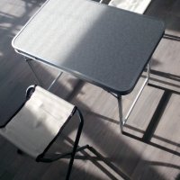 НОВА Маса комплект с 2 стола сгъваеми, снимка 2 - Къмпинг мебели - 20080725