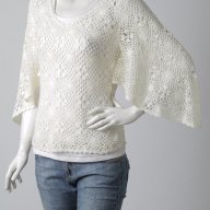 Блуза плетиво бяла М размер, снимка 1 - Блузи с дълъг ръкав и пуловери - 15065327