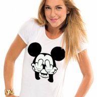 ХИТ! Дамски топ MICKEY MOUSE с FINGER принт! Поръчай тениска С Твоя Снимка или идея!, снимка 2 - Тениски - 14237635