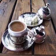 Турско кафе - комплект 2 бр. медни чаши, снимка 4 - Сервизи - 7876511