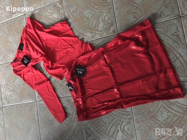 Сет пола пайети и боди с едно рамо, снимка 1