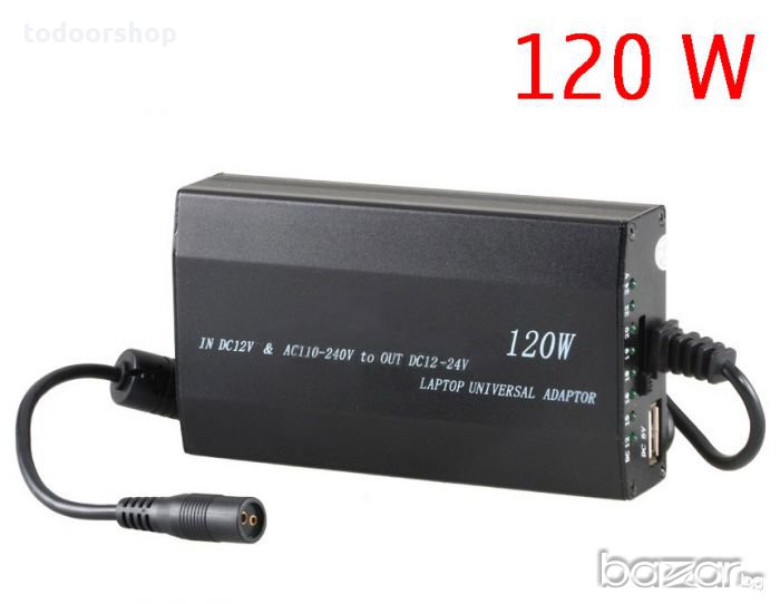 Универсално зарядно за лаптоп , телефон , смартфон 12-24V + USB 5V , снимка 1
