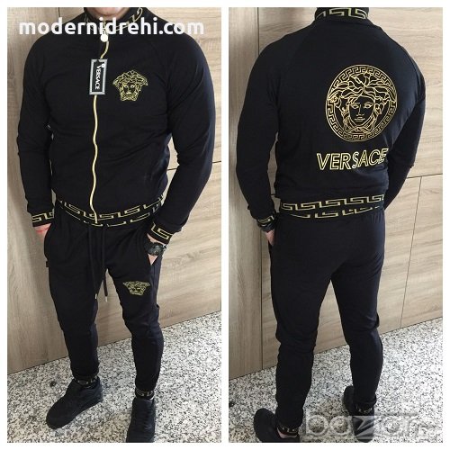 Мъжки спортен екип с бродерия черен Versace, снимка 1