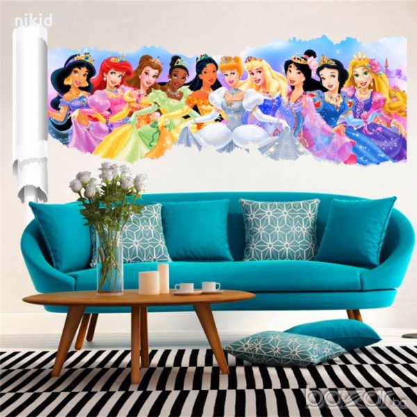 10 Приказни героини Принцеси Постер стикер лепенка за стена детска стая, снимка 1