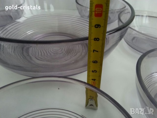 Стъклени купички и купа, снимка 4 - Антикварни и старинни предмети - 25525683