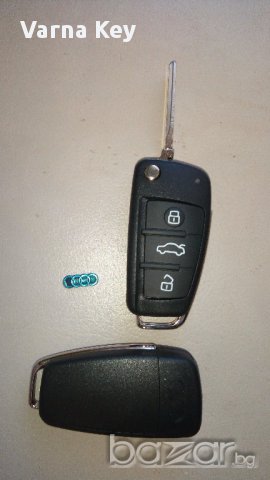 Кутийка за ключ с 3 бутона Audi / Ауди A2, A3, A4, A5, A6, A8, ТТ, Q7, снимка 2 - Аксесоари и консумативи - 17867538