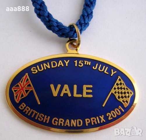 Формула 1 Силвърстоун 2001 бадж-медальон F1