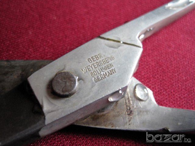 Ретро ножица от 1896г. Gebr. Weyersberg, Solingen, Солинген, снимка 7 - Антикварни и старинни предмети - 12907366