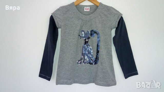 Блуза с котка!Трико!Чисто нова!, снимка 7 - Детски Блузи и туники - 17630787