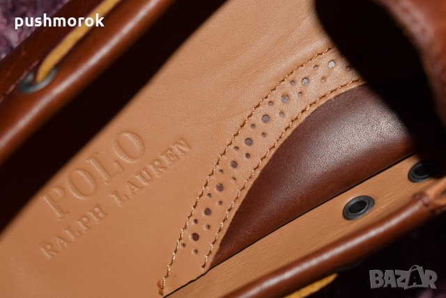 Polo Ralph Lauren Tan Merton Leather Shoes , снимка 7 - Мокасини - 25034854