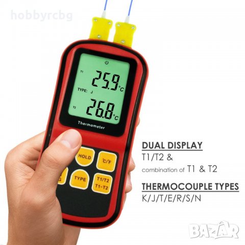 Дигитален K / J / T / E / R / S / N тип термометър, снимка 4 - Други инструменти - 21798444