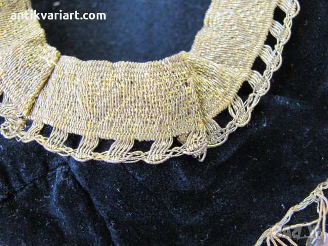 19 век Дамска Носия фолк арт златна сърма, снимка 5 - Други ценни предмети - 24603452