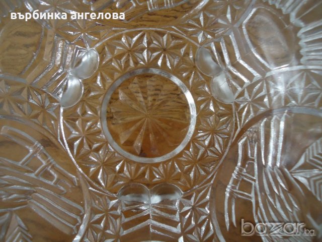Стара купа от стъкло, снимка 5 - Чинии - 20715727