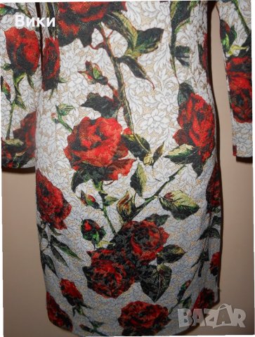 Eлегантна официална рокля с рози, снимка 10 - Рокли - 21934870