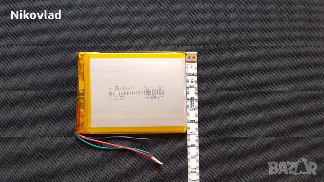 Батерия 3.7v 3800mAh Li-Ion 90x70x3mm, снимка 3 - Оригинални батерии - 22654912