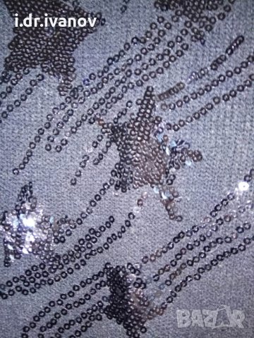 черна блуза с паети, снимка 3 - Блузи с дълъг ръкав и пуловери - 24065893