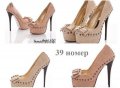 Розови страхотни дамски обувки на високи токчета модел 39 номер, снимка 1