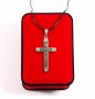 Кръст с молитва и кристали 36, снимка 1 - Колиета, медальони, синджири - 14670513