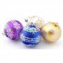 Комплект от 6 бр. цветни топки за окачване на елха, декорирани с брокат. Изработени от PVC материал., снимка 2