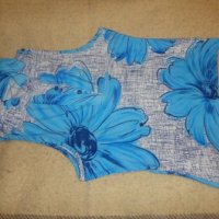 блуза със сини цветя, снимка 2 - Потници - 21288327