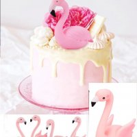 Фламинго различни и с корона пластмаса за украса декор на торта и др , снимка 1 - Други - 26107747