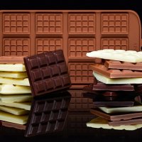 Парченца шоколадови блокчета плочка шоколад плоска силиконова форма молд украса декор торта фондан , снимка 3 - Форми - 17523699