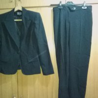 черен копринен костюм"Бордо", снимка 1 - Костюми - 25285665