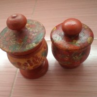 Стара руска солница и пиперница, снимка 2 - Антикварни и старинни предмети - 20473647