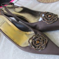 елегантни 39 - 40 дамски обувки Stuart Weitzman original от фин сатен , сандали, GOGOMOTO.BAZAR.BG®, снимка 14 - Сандали - 21822743