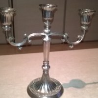 Silver plated-made in hong kong-антика-свещник- внос швеицария, снимка 9 - Колекции - 24209220