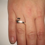 сребърен  пръстен "кибритена клечка", снимка 3 - Пръстени - 10899011