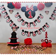 Украса и парти аксесоари за детски рожден ден с Мини Маус , снимка 1 - Други - 15512018