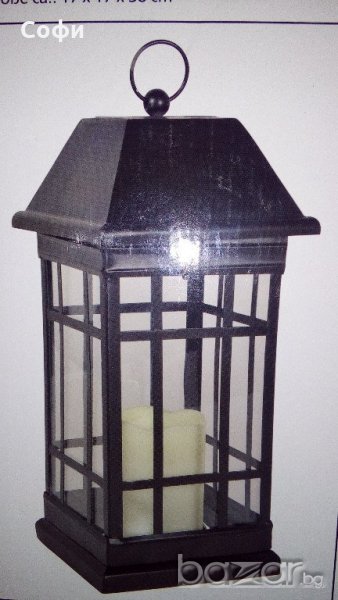 ФЕНЕР със соларна батерия! Слънчев светодиоден фенер - нови!, снимка 1